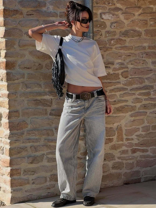 Heavy cotton boxy fit short sleeve T-shirt