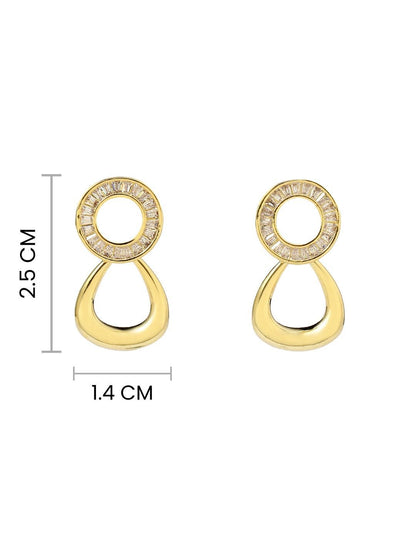 SALTY Yume Gold-Plated Contemporary Studs