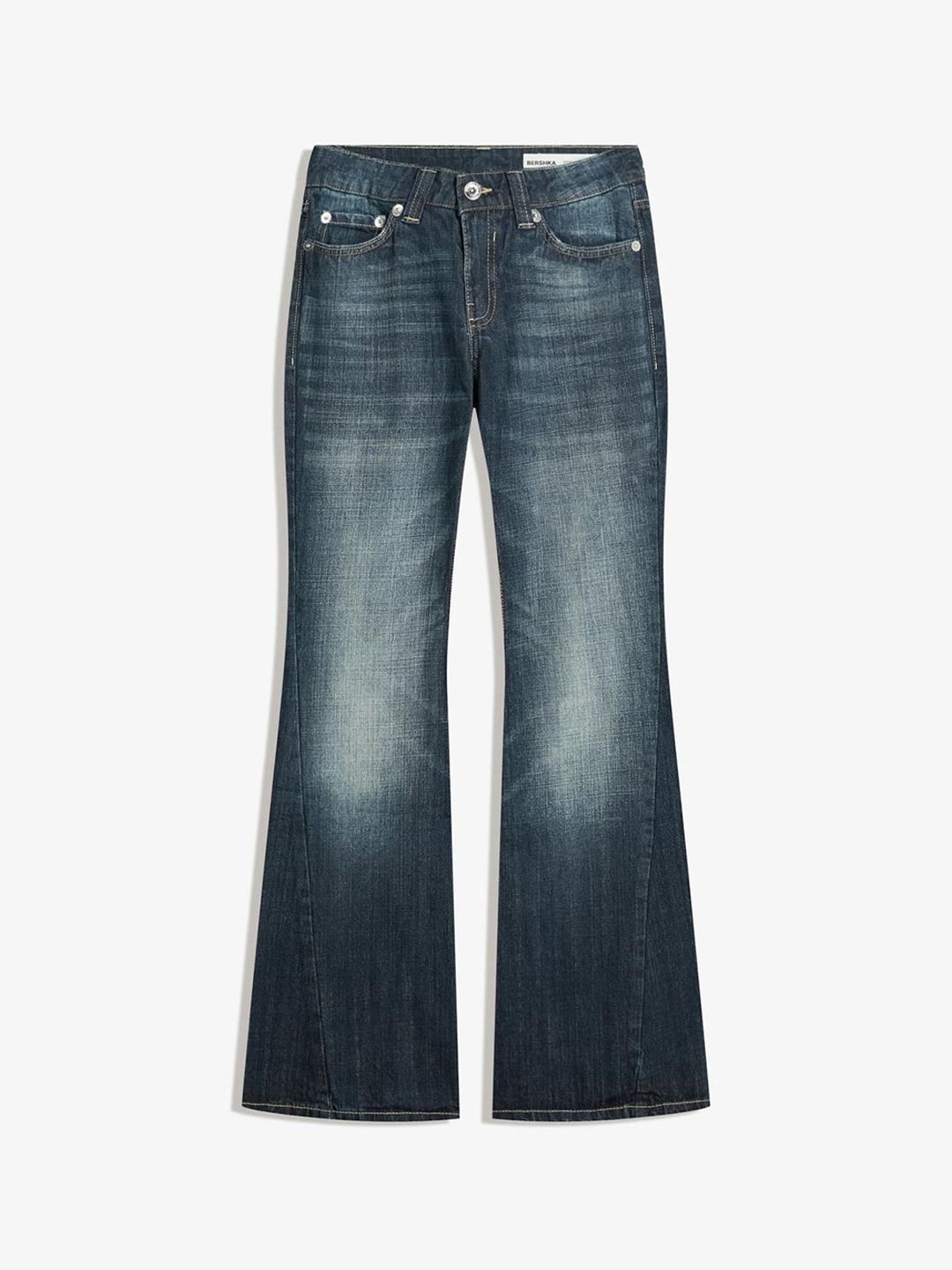 Pure Cotton Flared Baggy Jeans