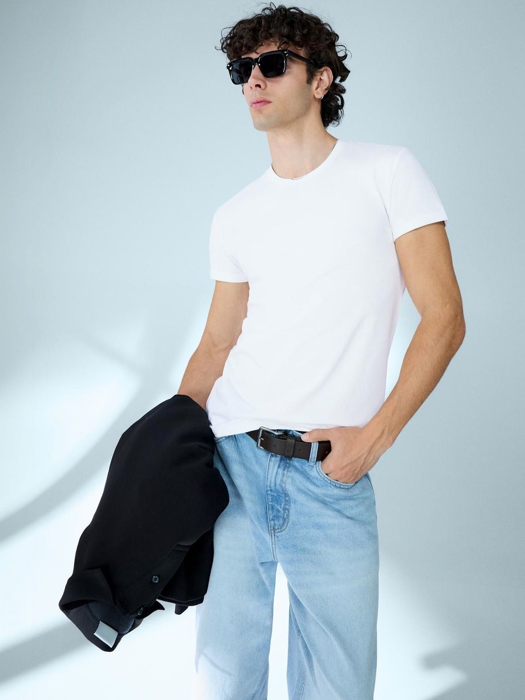 Short sleeve roll up T-shirt