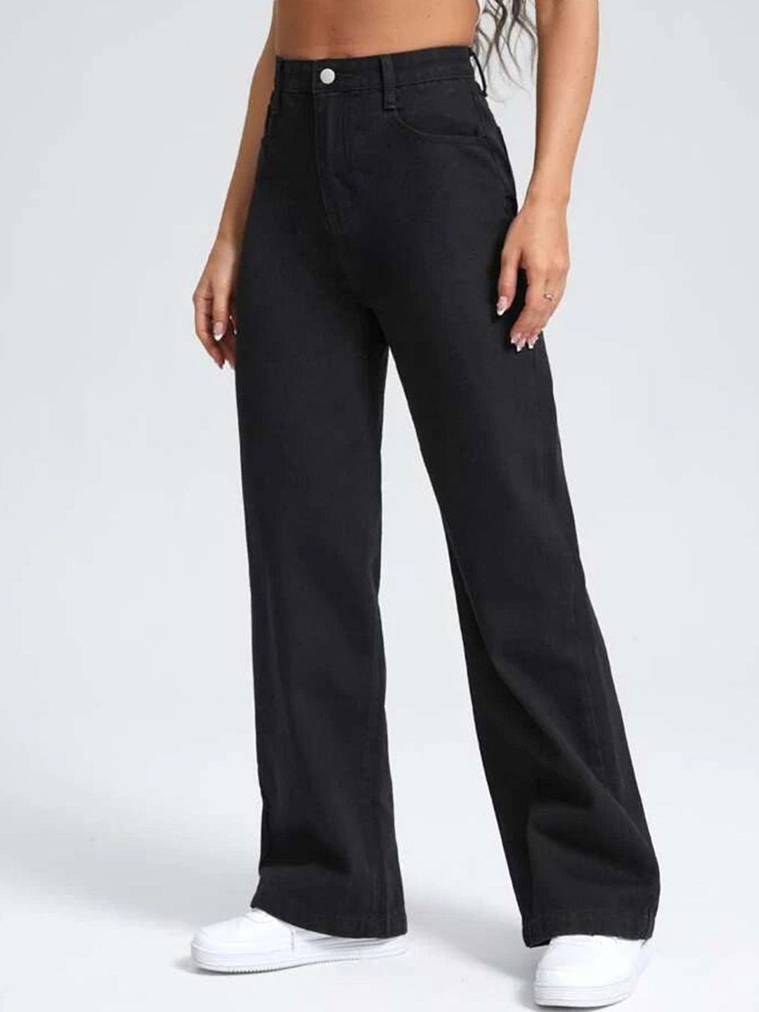 Women Jean Wide Leg High-Rise Stretchable Jeans