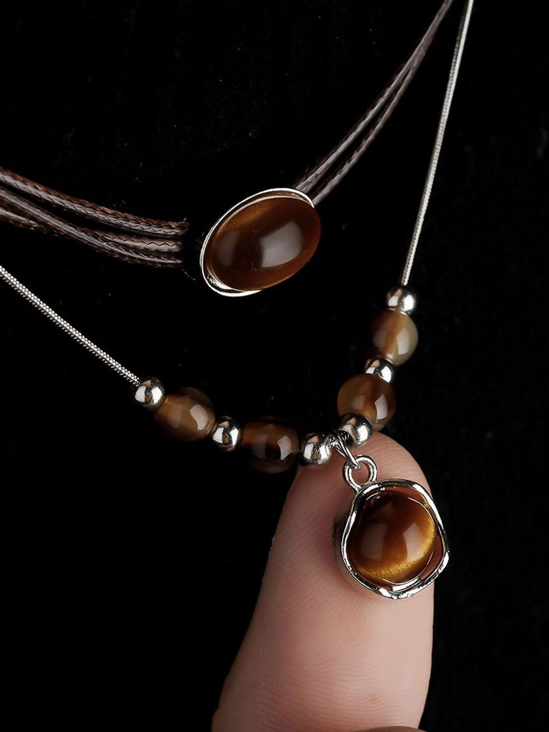 Women Enamelled Minimal Artificial Beads Chain