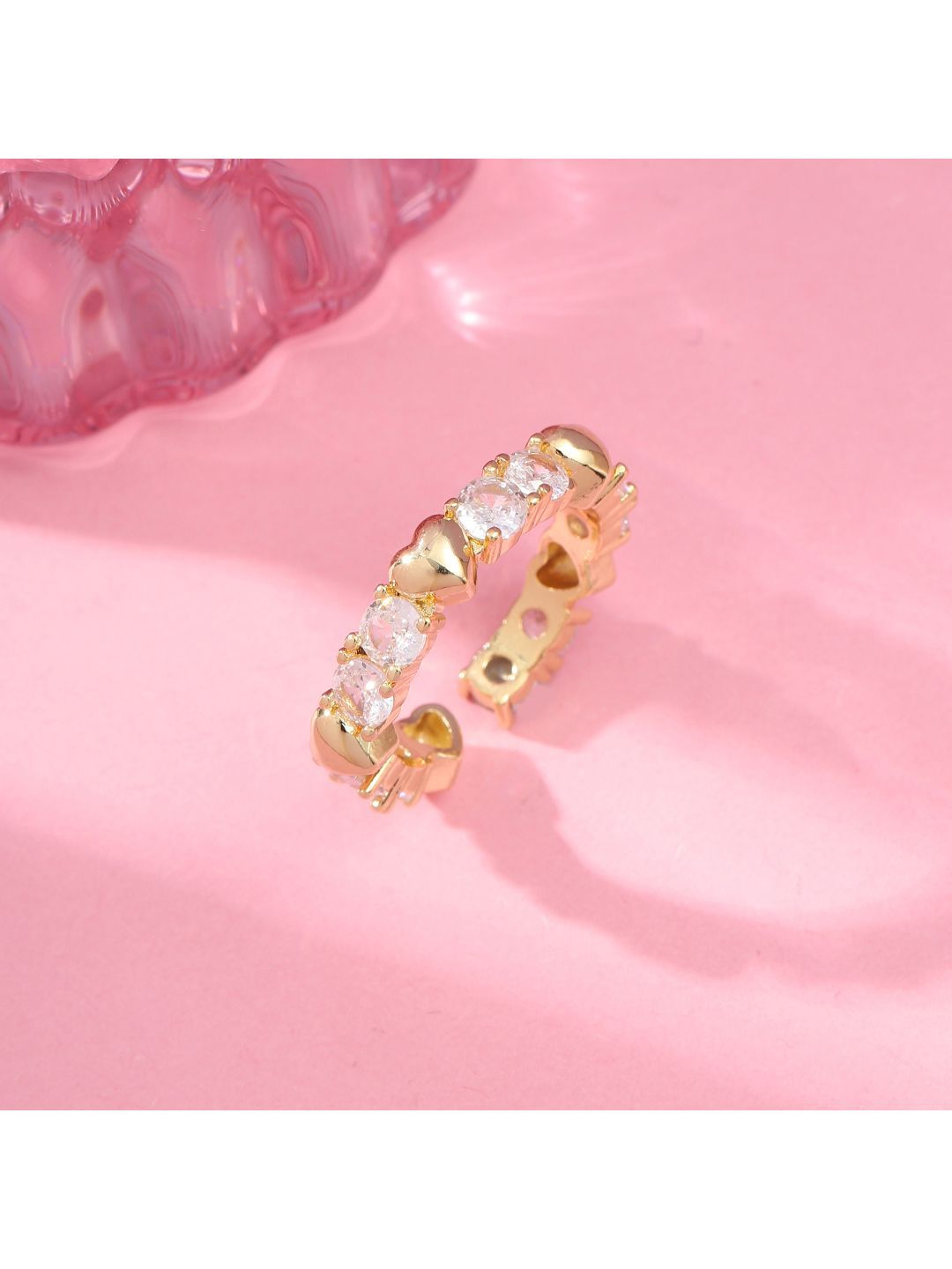 SALTY Women & Girls Auric Gold Finger Ring