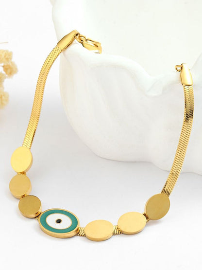 SALTY Stainless Steel Evil Eye Wraparound Bracelet