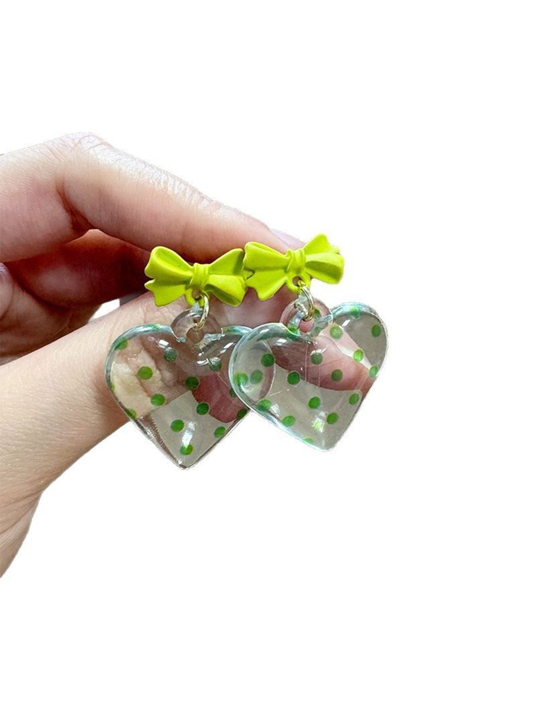 Heart Shaped Drop Earrings