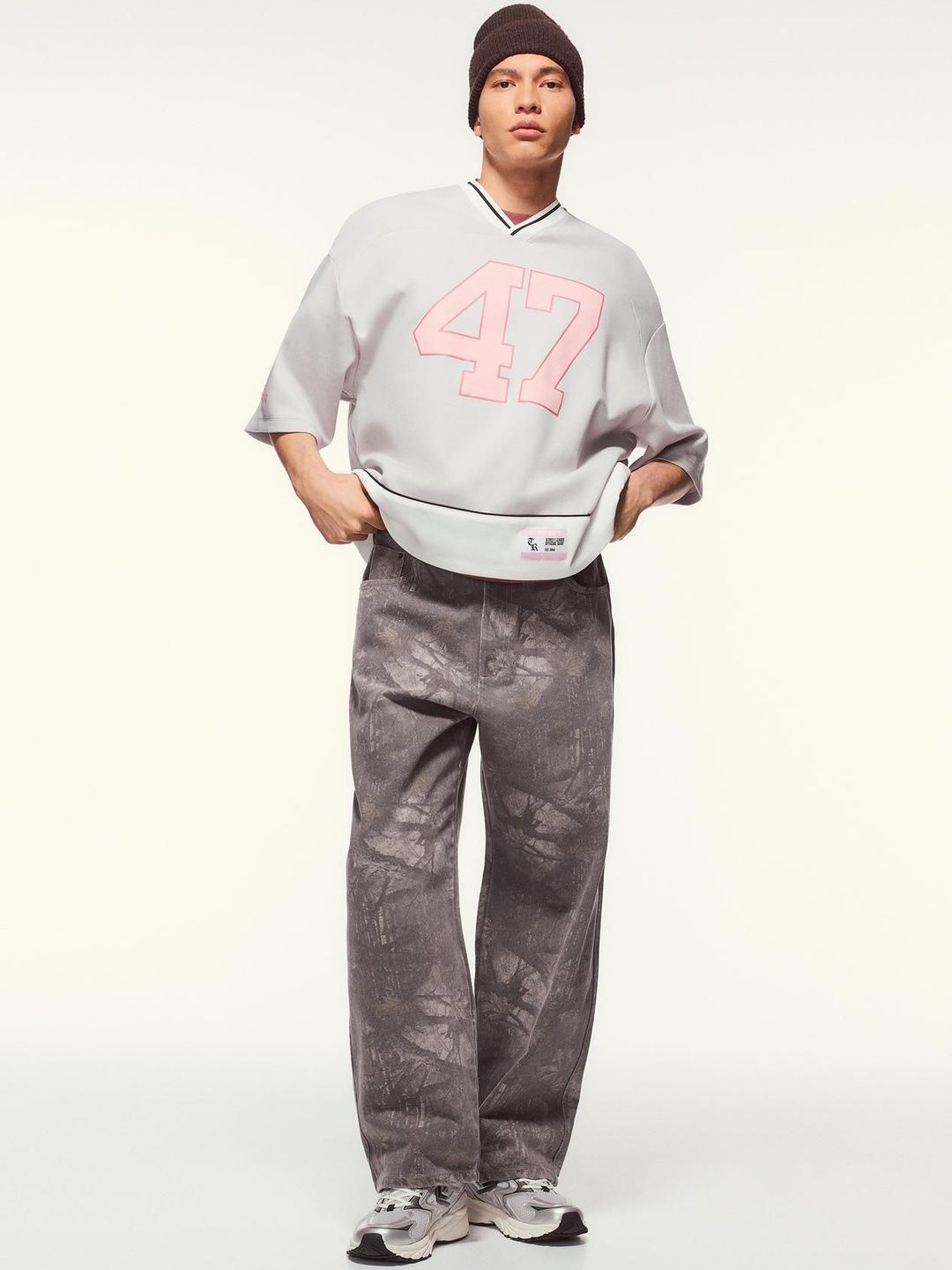 Short sleeve sport print T-shirt