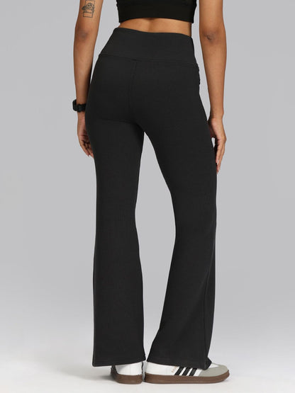 Women High-Rise RibSupreme Flare Regular Pants