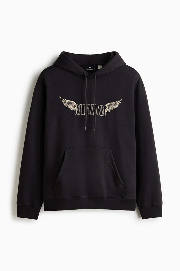 Loose Fit Printed Hoodie