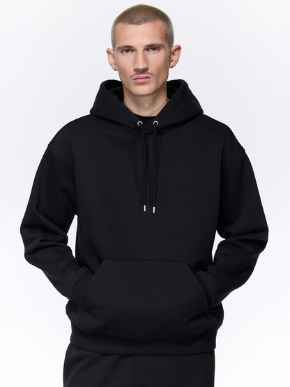 Men Black Relaxed Fit Hoodie