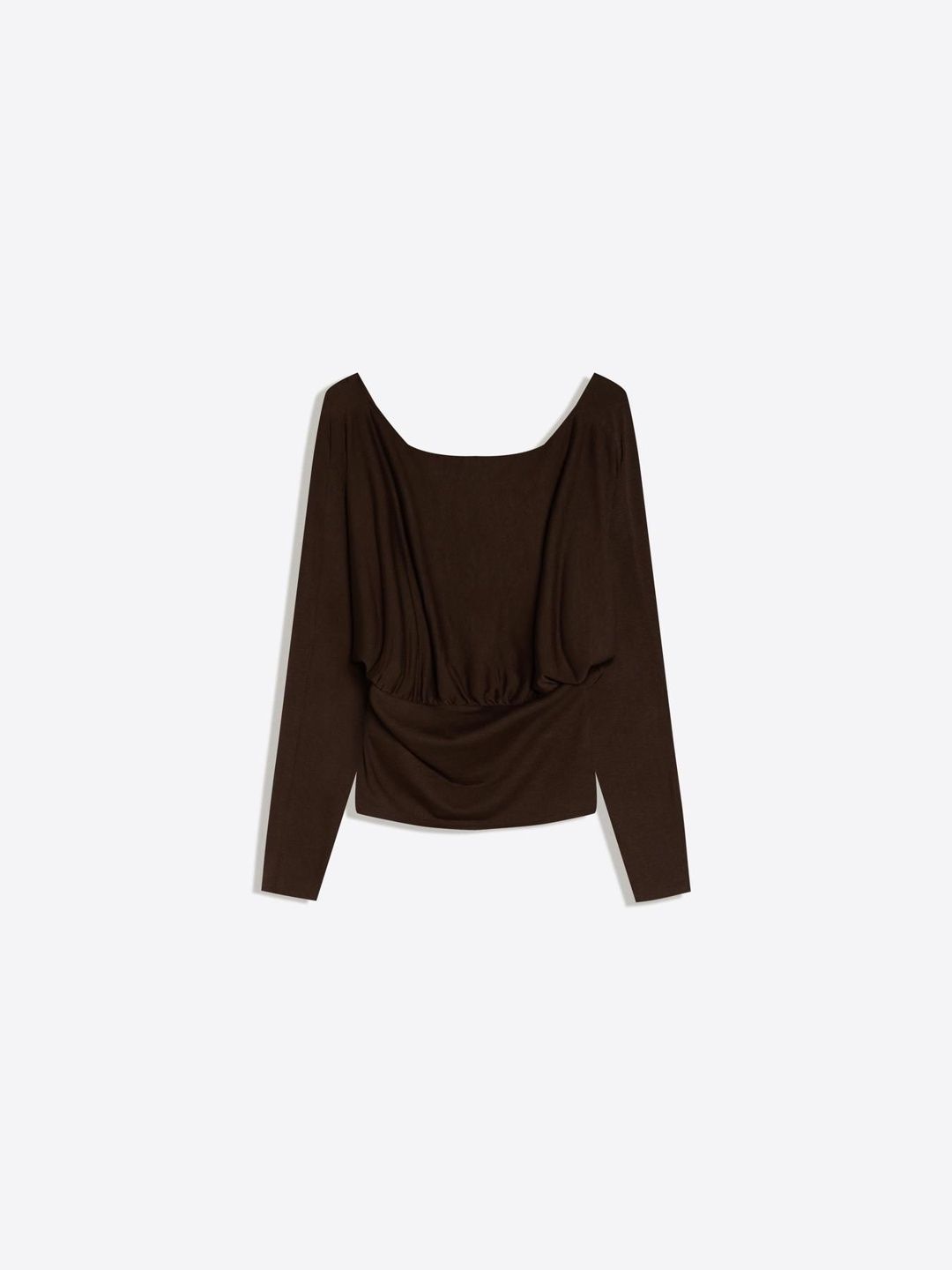 Long sleeve ruched T-shirt