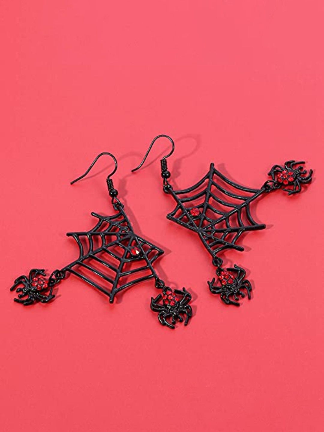 SALTY Stone Studded Venomous Web Drop Earrings