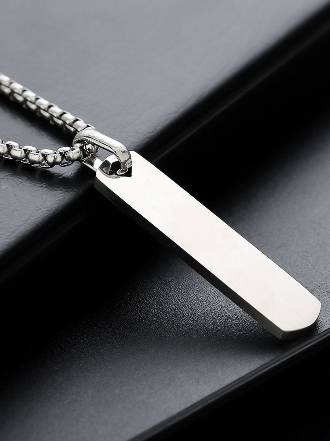 Stainless Steel Silver-Plated Minimal Necklace