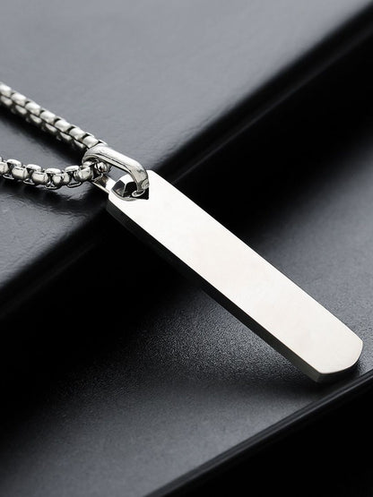 Stainless Steel Silver-Plated Minimal Necklace