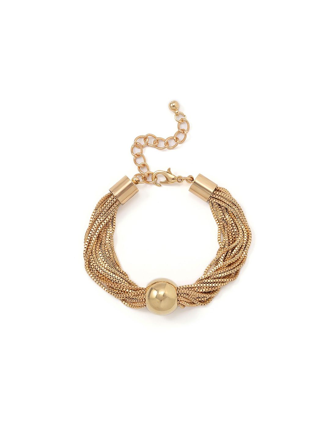 Women Handcrafted Gold-Plated Multistrand Bracelet