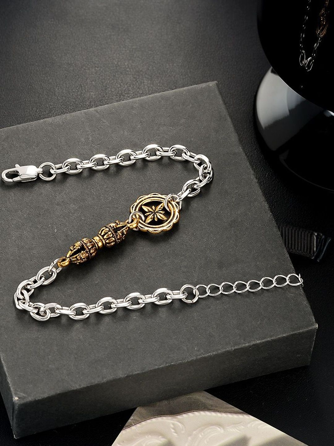 Men Silver-Plated Armlet Bracelet