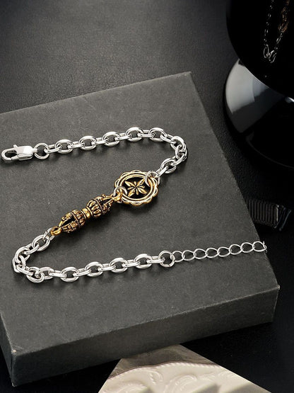Men Silver-Plated Armlet Bracelet