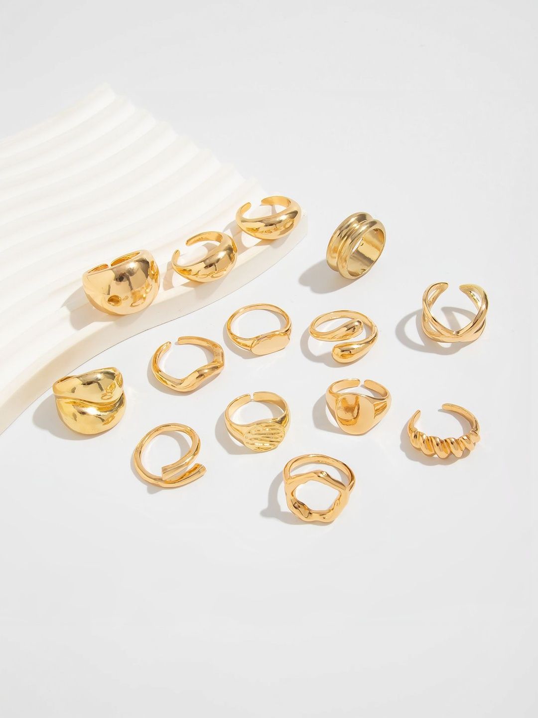 Set Of 13 Silver-Plated Finger Ring