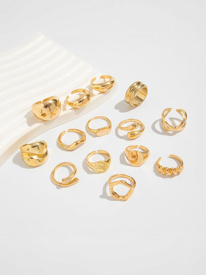 Set Of 13 Silver-Plated Finger Ring