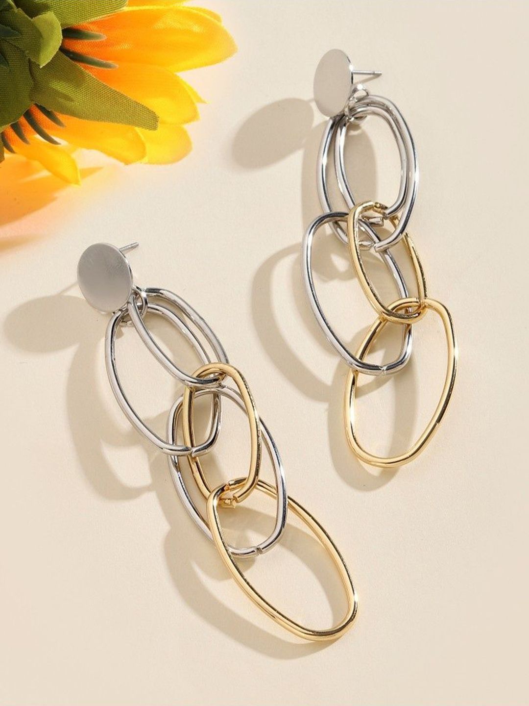 SALTY Contemporary Mirror Drop Earrings