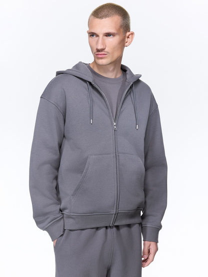 Loose Fit Zip-Through Hoodie