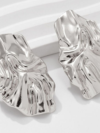 Silver-Plated Contemporary Studs