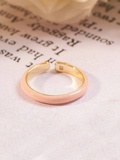 SALTY Gold-Plated Stone-Studded Finger Ring