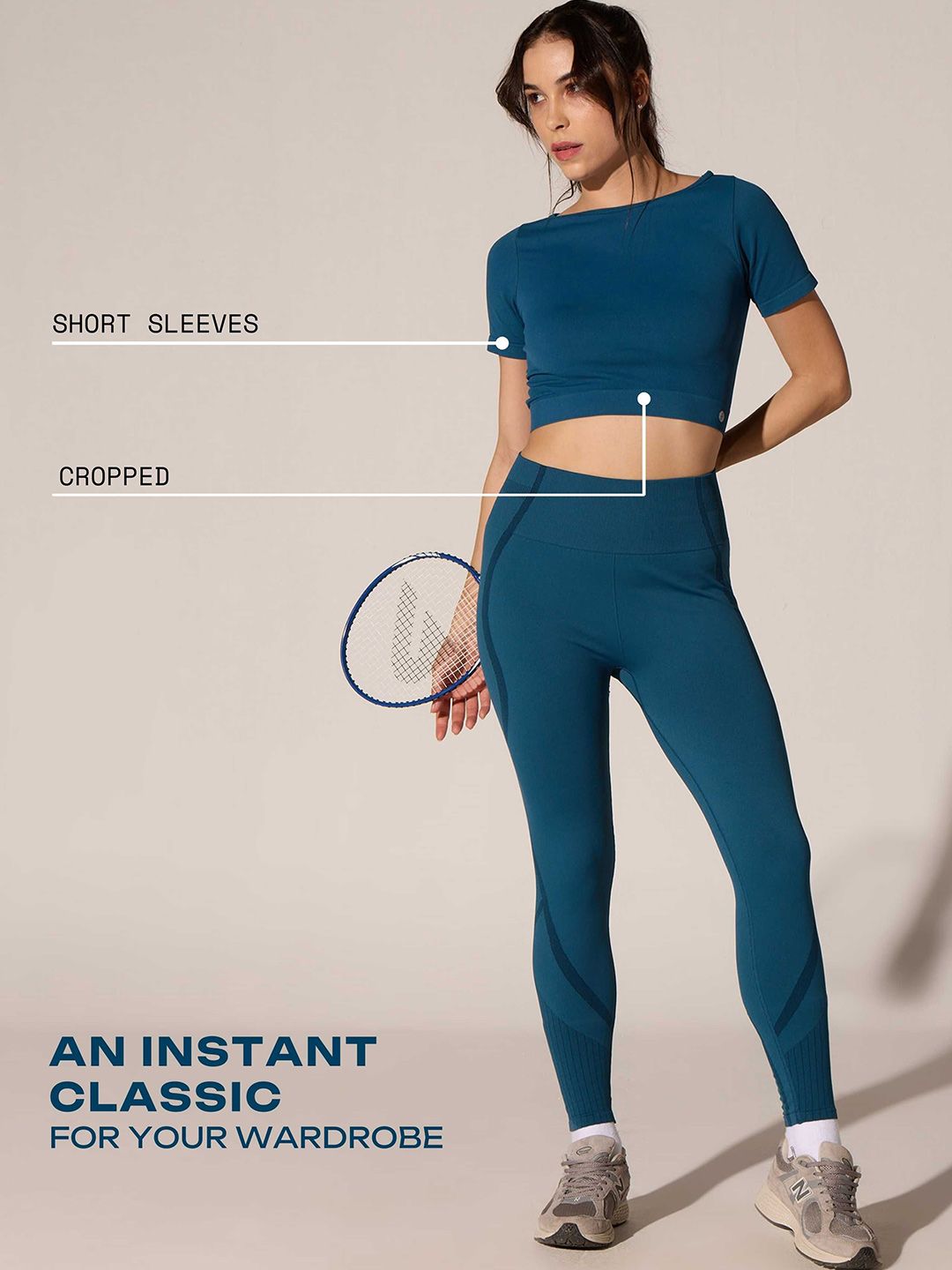 Teal Seamless Sculpt Tee