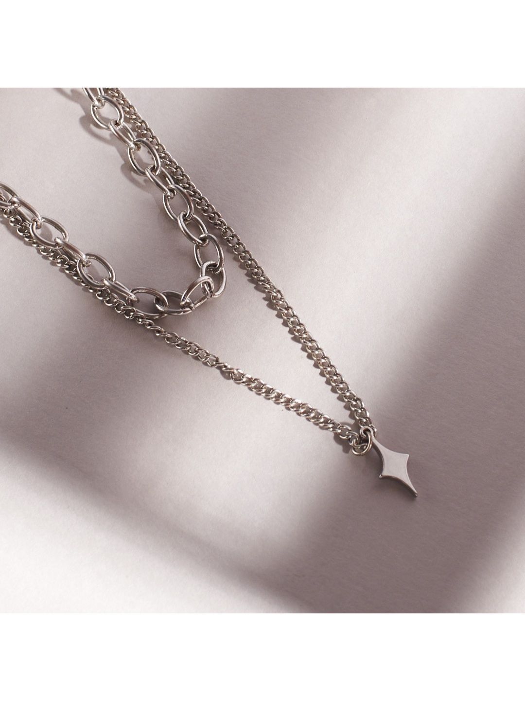SALTY Men Stainless Steel Mono Chrome Classic Bracelet & Chain