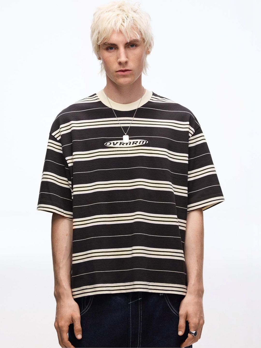 Short sleeve boxy print T-shirt