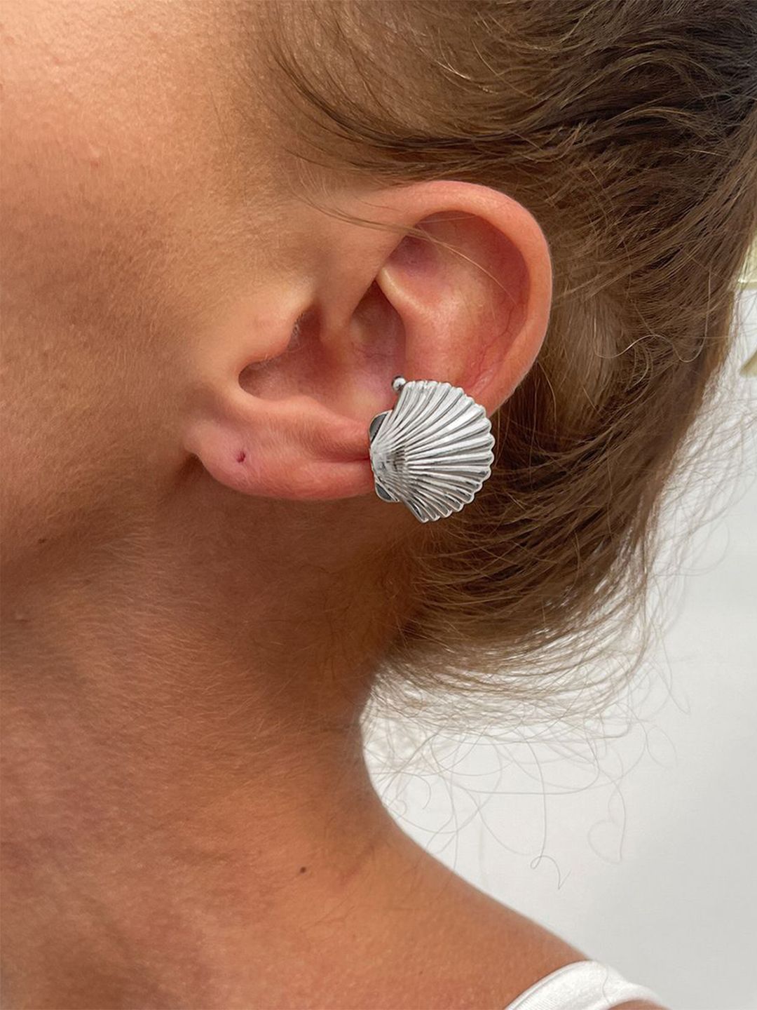 Silver-Plated Contemporary Studs