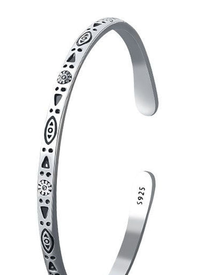 SALTY Set Of 2 Cuff & Evil Eye Bracelets