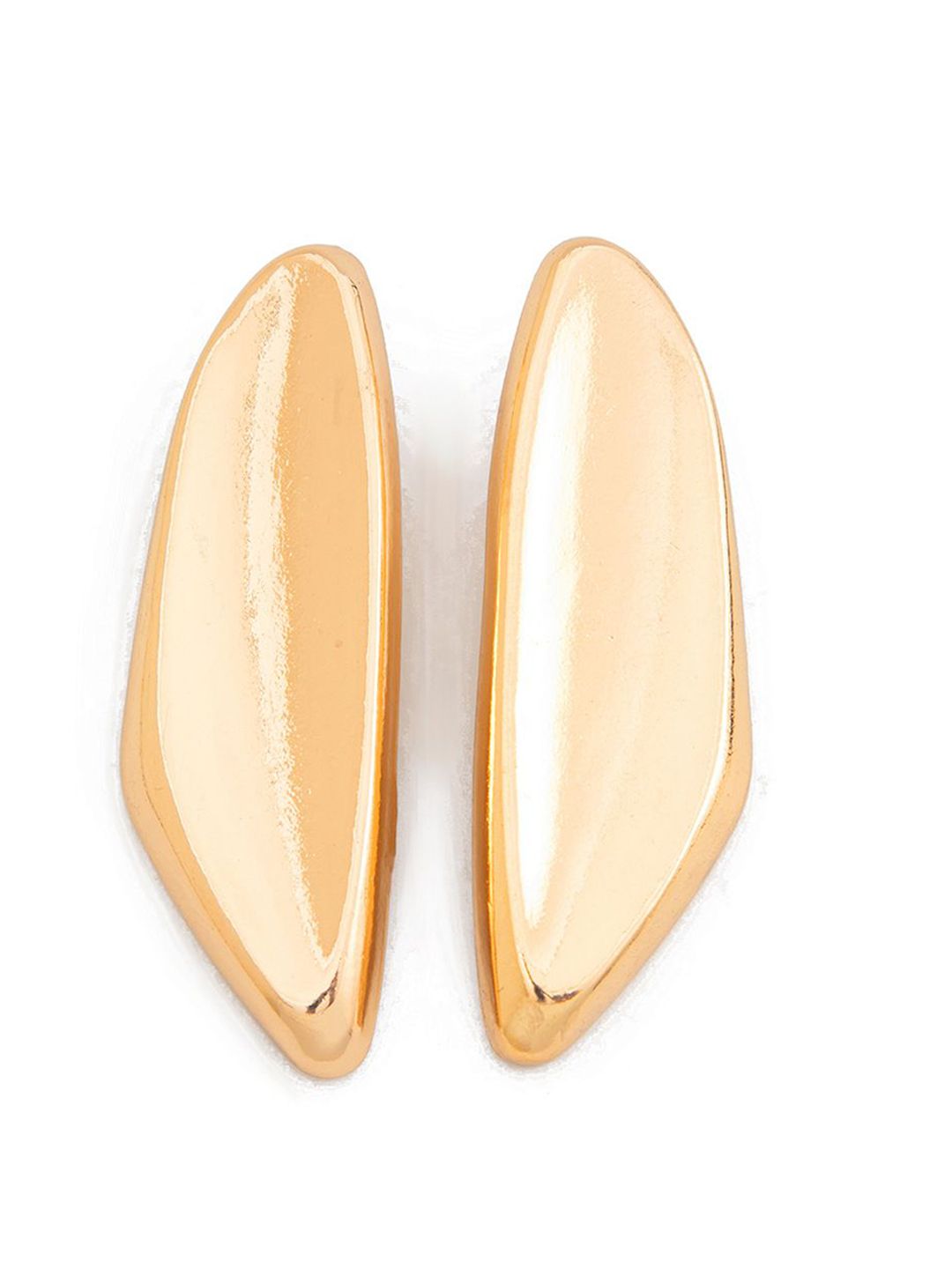 Gold-Plated Contemporary Drop Earrings