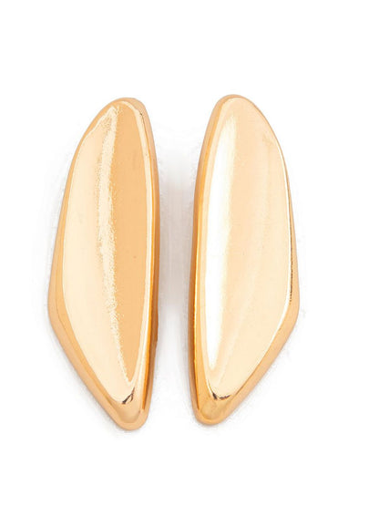 Gold-Plated Contemporary Drop Earrings