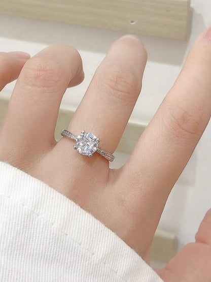 SALTY Cora Solitaire Silver-Plated Finger Ring