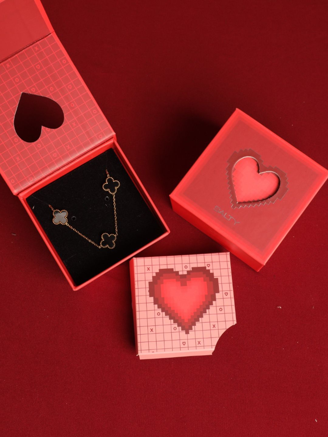 SALTY Charm of the Night Clover Pendant Necklace
