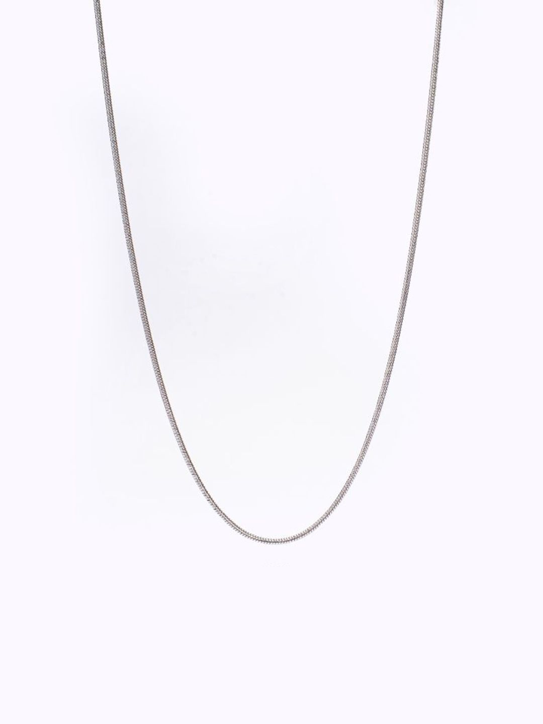 SALTY Pack of 2 Men Round Snake Silver Chain