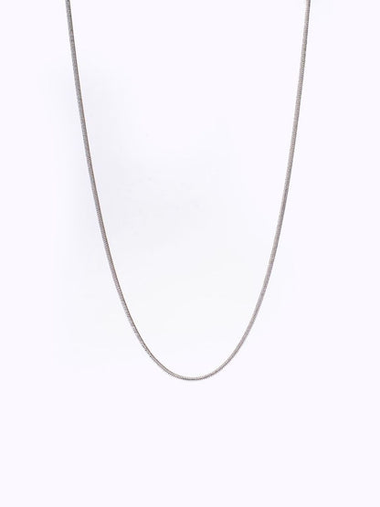 SALTY Pack of 2 Men Round Snake Silver Chain