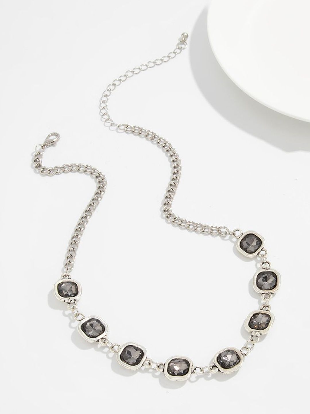 Silver-Plated Enamelled Necklace
