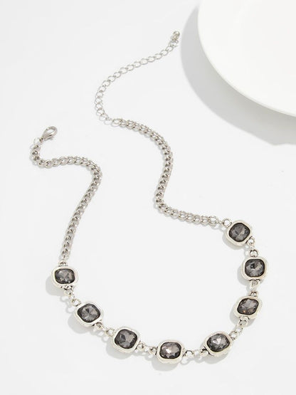 Silver-Plated Enamelled Necklace