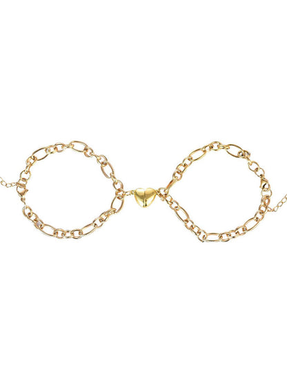 SALTY Pack of 2 Men Us Together Golden Magnetic Bands - Set Of 2