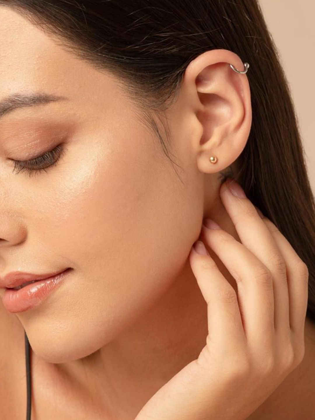 SALTY Set Of 7 Pearl Studded Hoop & Stud Earrings