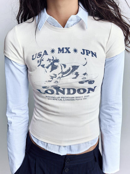 Short sleeve print T-shirt