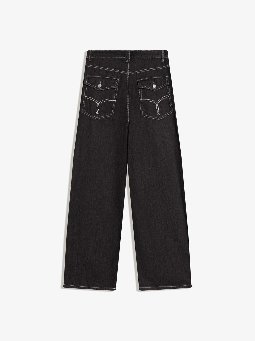 Embroidered super baggy jeans