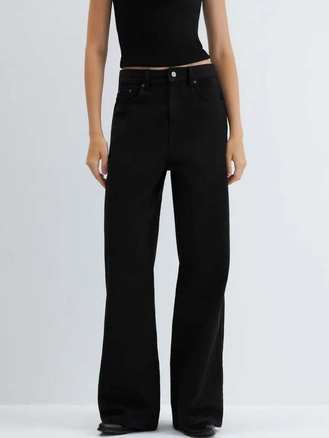 Women Wide Leg High-Rise Jeans