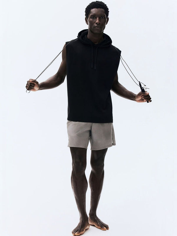 Regular Fit Sleeveless Sports Hoodie with DryMove