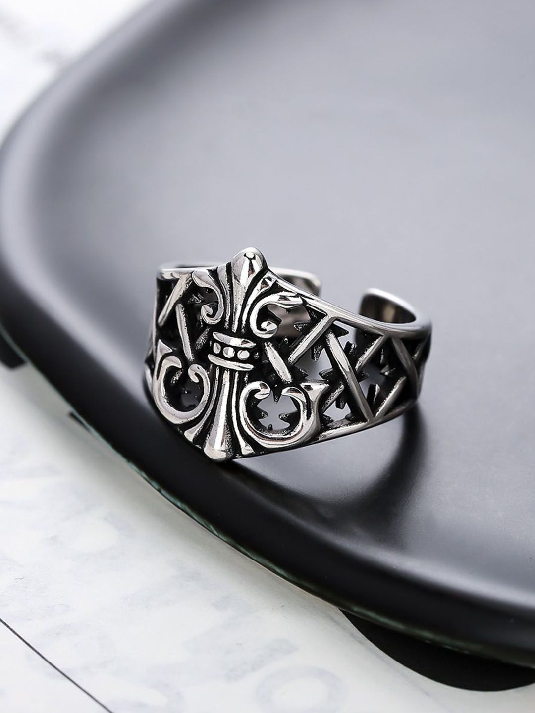Silver-Plated  Adjustable Finger Ring