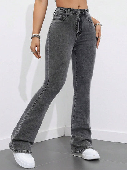 Women Flared High-Rise Light Fade Stretchable Jeans