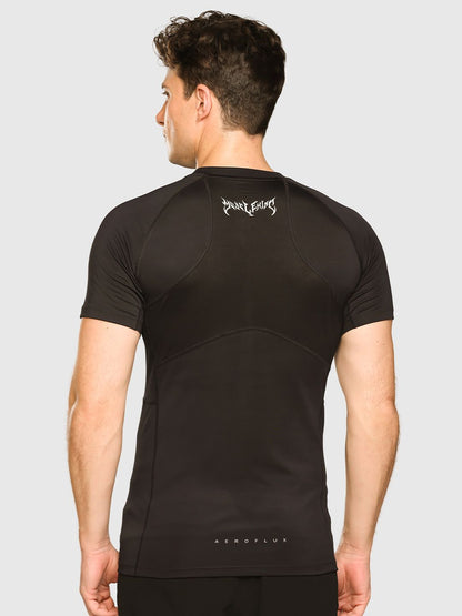 Men Graphic Printed Round Neck Compression T-shirt