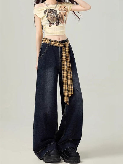 Women Wide Leg High-Rise Light Fade Jeans