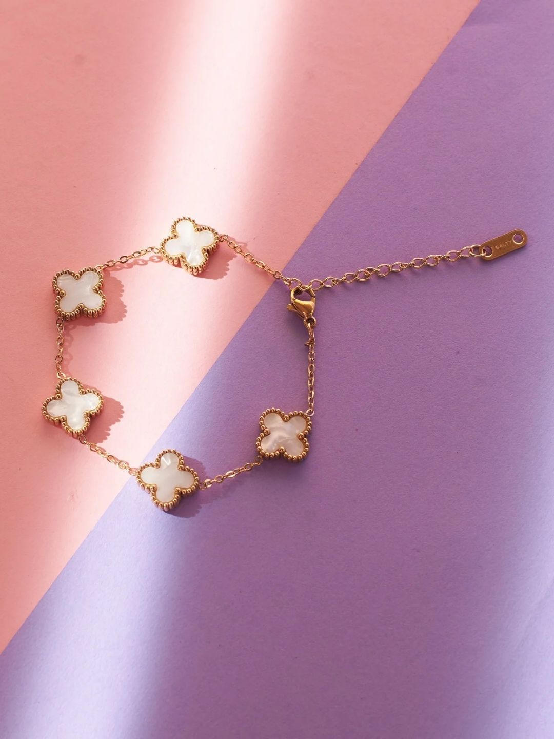SALTY Stone Studded Bracelet & Necklace Jewellery Set
